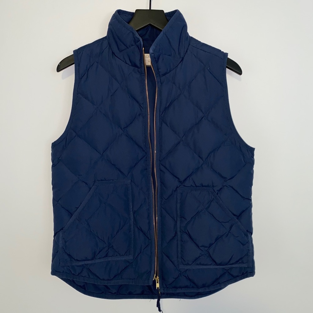 J. Crew Navy Blue Quilted Vest